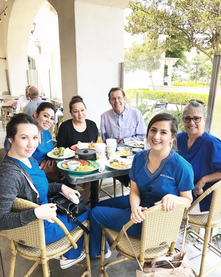 Dr. Ketcherside and the team at a team lunch